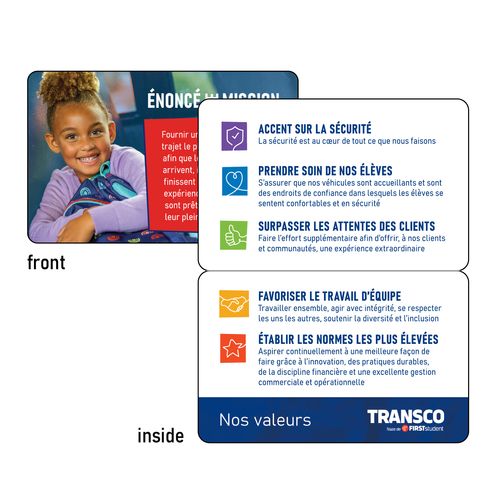 Mission & Values Fold-over Cards - French image thumbnail