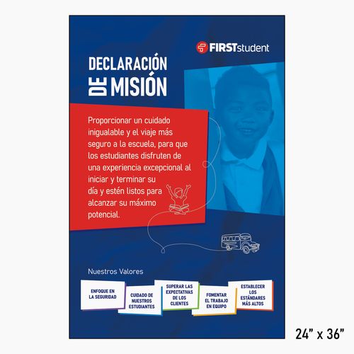 Extra Large Mission Statement Poster - Spanish image thumbnail