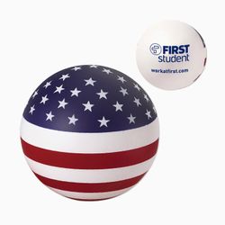 Image of Recruiting Patriotic Round Stress Ball