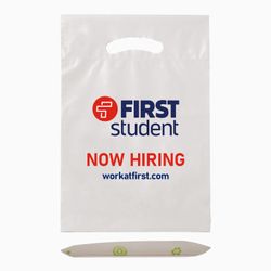 Image of Recruiting Fold-Over Reinforced Die Cut Bag