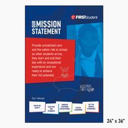 Image of Extra Large Mission Statement Poster - English