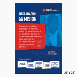 Image of Extra Large Mission Statement Poster - Spanish