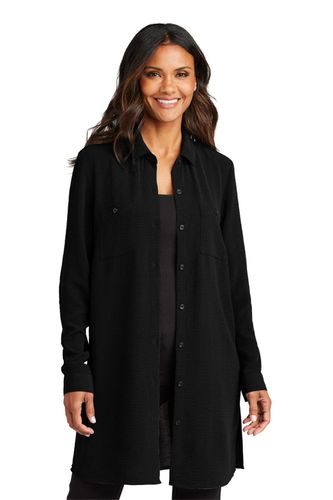 Port Authority Ladies Textured Crepe Long Tunic LW715 image thumbnail