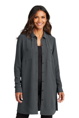 Port Authority Ladies Textured Crepe Long Tunic LW715 image thumbnail