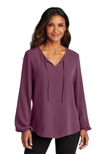 Port Authority Ladies Textured Crepe Blouse LW714 image thumbnail