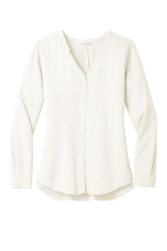 Port Authority Ladies Long Sleeve Button-Front Blouse. LW700 image thumbnail