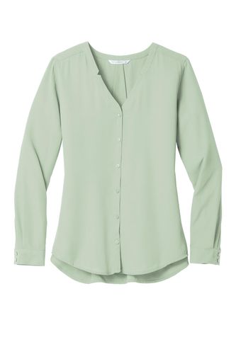 Port Authority Ladies Long Sleeve Button-Front Blouse. LW700 image thumbnail