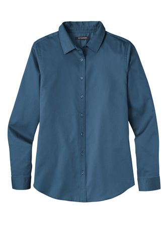 Port Authority Ladies Long Sleeve SuperPro React Twill Shirt. LW808 image thumbnail