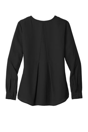 Port Authority Ladies Long Sleeve Button-Front Blouse. LW700 image thumbnail