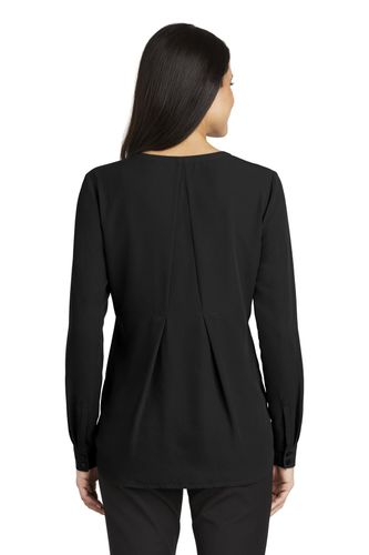 Port Authority Ladies Long Sleeve Button-Front Blouse. LW700 image thumbnail