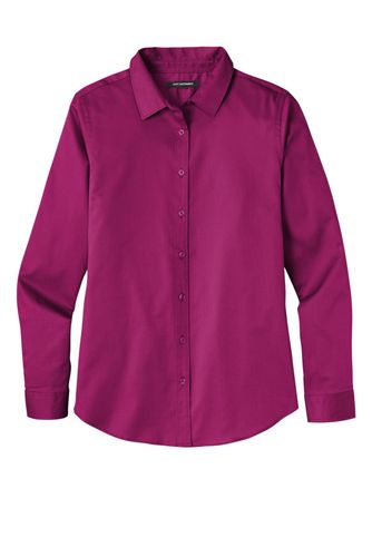 Port Authority Ladies Long Sleeve SuperPro React Twill Shirt. LW808 image thumbnail
