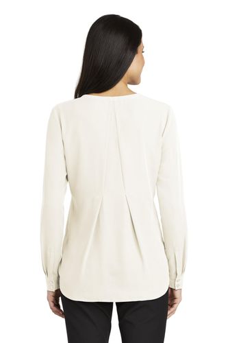 Port Authority Ladies Long Sleeve Button-Front Blouse. LW700 image thumbnail