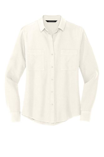 MERCER+METTLE Women's Stretch Crepe Long Sleeve Camp MM2013 image thumbnail