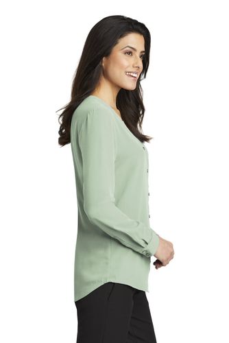 Port Authority Ladies Long Sleeve Button-Front Blouse. LW700 image thumbnail