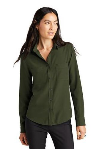 MERCER+METTLE Women's Stretch Crepe Long Sleeve Camp MM2013 image thumbnail