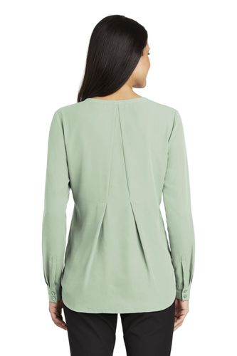 Port Authority Ladies Long Sleeve Button-Front Blouse. LW700 image thumbnail