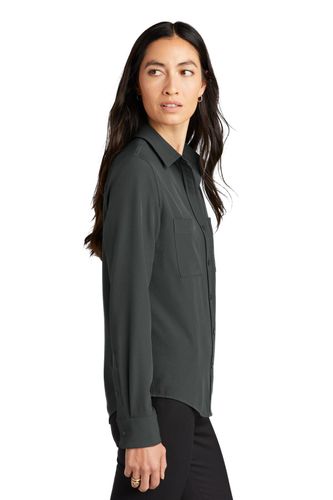MERCER+METTLE Women's Stretch Crepe Long Sleeve Camp MM2013 image thumbnail