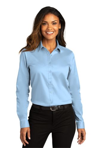 Port Authority Ladies Long Sleeve SuperPro React Twill Shirt. LW808 image thumbnail