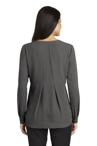 Port Authority Ladies Long Sleeve Button-Front Blouse. LW700 image thumbnail
