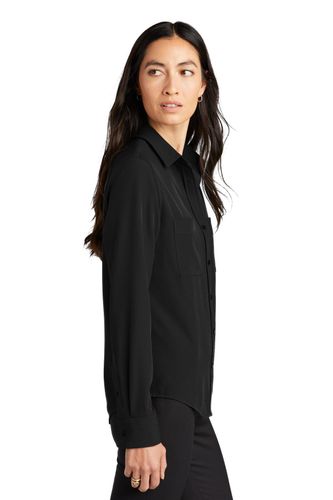 MERCER+METTLE Women's Stretch Crepe Long Sleeve Camp MM2013 image thumbnail