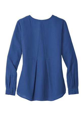 Port Authority Ladies Long Sleeve Button-Front Blouse. LW700 image thumbnail