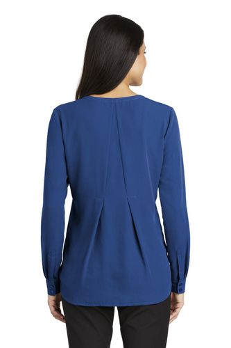 Port Authority Ladies Long Sleeve Button-Front Blouse. LW700 image thumbnail