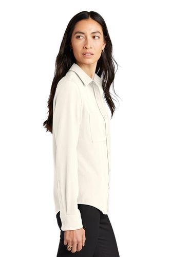 MERCER+METTLE Women's Stretch Crepe Long Sleeve Camp MM2013 image thumbnail