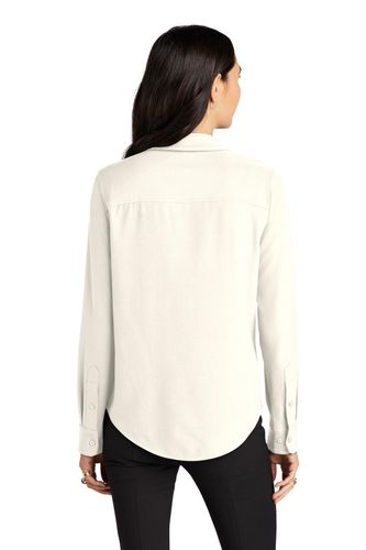 MERCER+METTLE Women's Stretch Crepe Long Sleeve Camp MM2013 image thumbnail