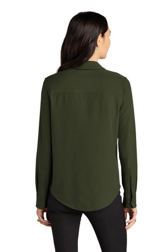 MERCER+METTLE Women's Stretch Crepe Long Sleeve Camp MM2013 image thumbnail