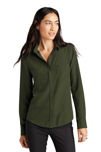 MERCER+METTLE Women's Stretch Crepe Long Sleeve Camp MM2013 image thumbnail
