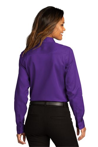 Port Authority Ladies Long Sleeve SuperPro React Twill Shirt. LW808 image thumbnail