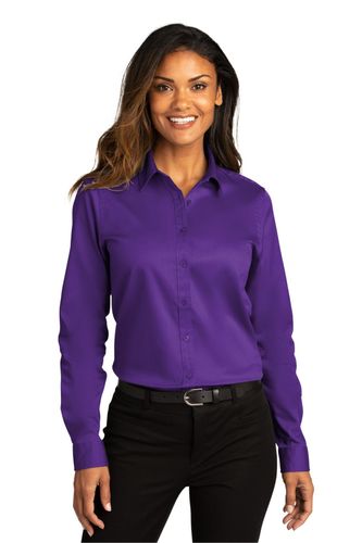 Port Authority Ladies Long Sleeve SuperPro React Twill Shirt. LW808 image thumbnail