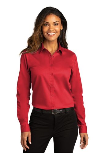 Port Authority Ladies Long Sleeve SuperPro React Twill Shirt. LW808 image thumbnail