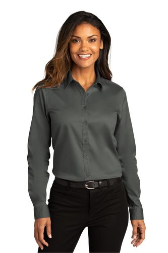 Port Authority Ladies Long Sleeve SuperPro React Twill Shirt. LW808 image thumbnail