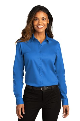 Port Authority Ladies Long Sleeve SuperPro React Twill Shirt. LW808 image thumbnail