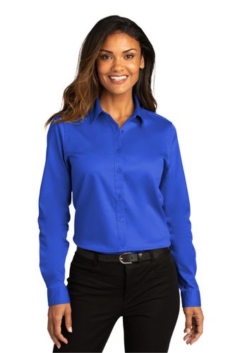 Port Authority Ladies Long Sleeve SuperPro React Twill Shirt. LW808 image thumbnail