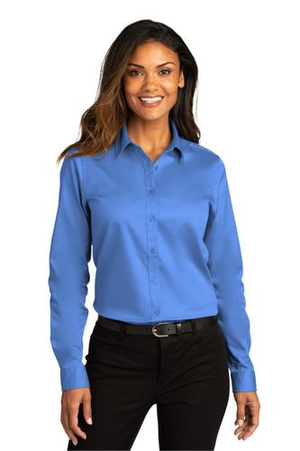 Port Authority Ladies Long Sleeve SuperPro React Twill Shirt. LW808 image thumbnail