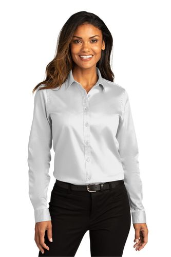 Port Authority Ladies Long Sleeve SuperPro React Twill Shirt. LW808 image thumbnail