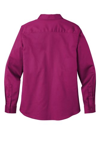 Port Authority Ladies Long Sleeve SuperPro React Twill Shirt. LW808 image thumbnail