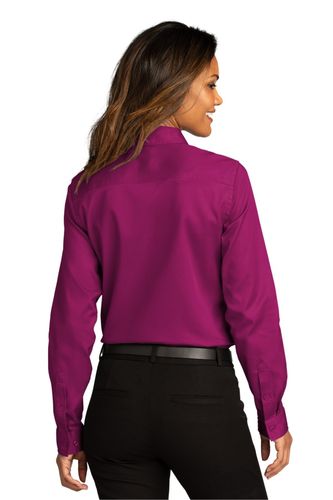 Port Authority Ladies Long Sleeve SuperPro React Twill Shirt. LW808 image thumbnail