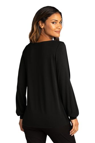 Port Authority Ladies Luxe Knit Jewel Neck Top. LK5600 image thumbnail