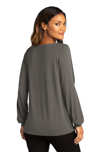 Port Authority Ladies Luxe Knit Jewel Neck Top. LK5600 image thumbnail