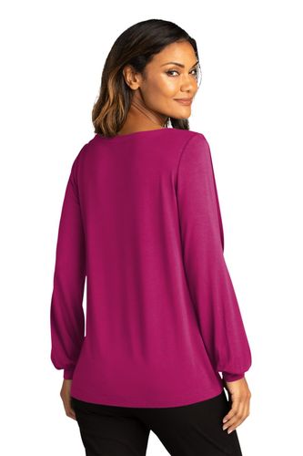 Port Authority Ladies Luxe Knit Jewel Neck Top. LK5600 image thumbnail