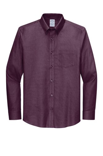 Brooks Brothers Wrinkle-Free Stretch Nailhead Shirt BB18002 image thumbnail