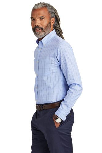 Brooks Brothers Wrinkle-Free Stretch Patterned Shirt BB18008 image thumbnail