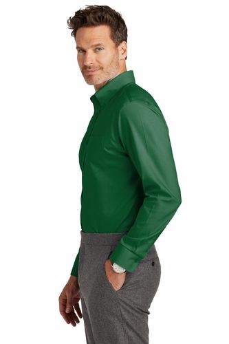 Brooks Brothers Wrinkle-Free Stretch Nailhead Shirt BB18002 image thumbnail