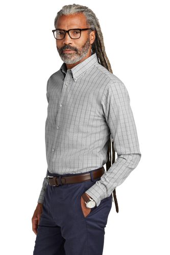 Brooks Brothers Wrinkle-Free Stretch Patterned Shirt BB18008 image thumbnail