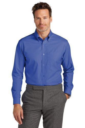 Brooks Brothers Wrinkle-Free Stretch Nailhead Shirt BB18002 image thumbnail