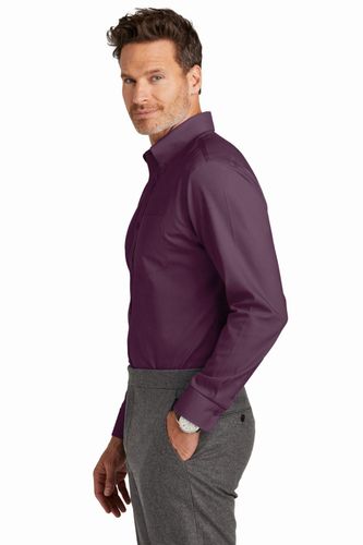 Brooks Brothers Wrinkle-Free Stretch Nailhead Shirt BB18002 image thumbnail