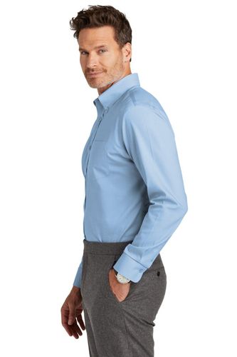 Brooks Brothers Wrinkle-Free Stretch Nailhead Shirt BB18002 image thumbnail